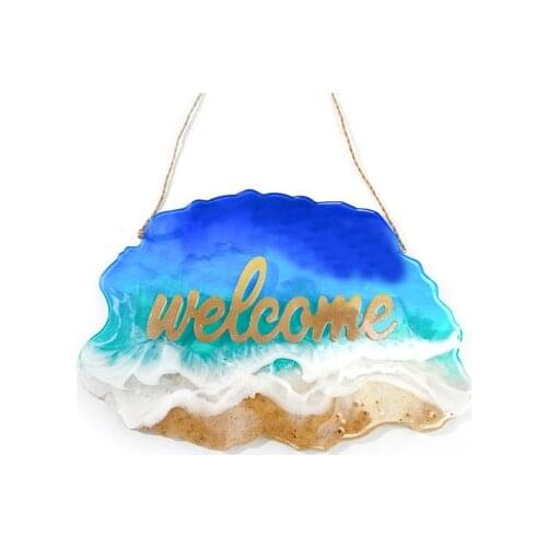 Doorplate Listing Cloud Welcome Sign Doorplate Silicone Mold for Diy Uv Handmade Crystal Craft Home Decorations for Resin