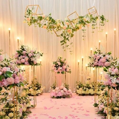 Guide Flower Stage Reception Flower Ball Artificial Flower Row Arch Arrangement Wedding Scene Layout Party Iron Arch Backdrop