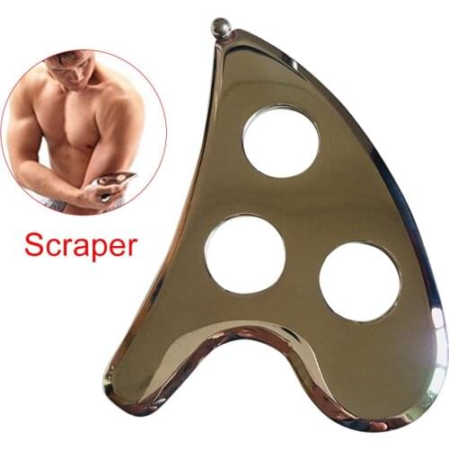 Stainless Steel GuaSha Plate Scraping Board Ventouse Anti Cellulite Massage Tool Spa Acupuncture Massage Scraper Release Pain