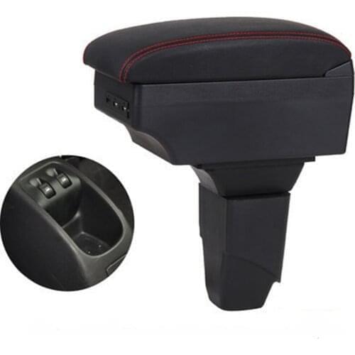 For PEUGEOT 206 207 armrest box central Store content box car-styling decoration accessory with cup holder USB