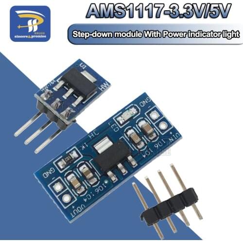 1pcs MINI 1117 5V to 3.3V For DC-DC Step-Down Supply Buck Module LDO 800MA AMS1117-3.3V/5.0v