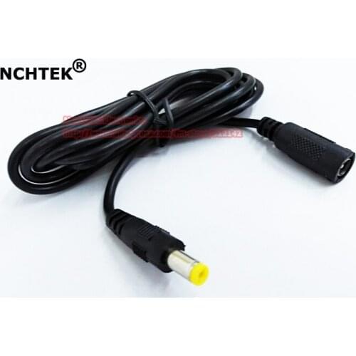 NCHTEK DC Power Jack 5.5x2.1mm Male to Female Extension Adapter Wire Cable For CCTV 2M/Free shipping/5PCS