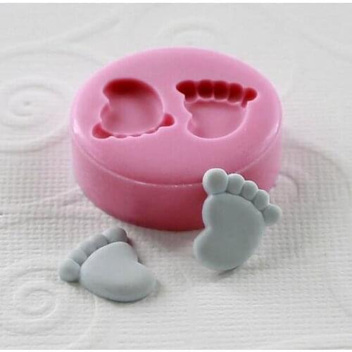 Silicone 2D mini foot cake decoration chocolate fandont mold