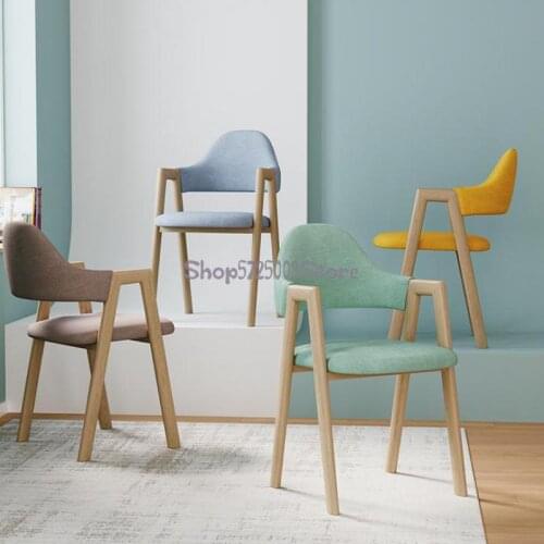 Study room chair backrest modern minimalist desk stool home bedroom dining table nordic dining chair makeup fabric dressing