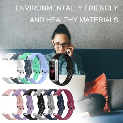 Waterproof Silicone Smooth Watchband For Samsung Galaxy Fit SM-R370 Band Wrist Strap Compression Molding Replacement