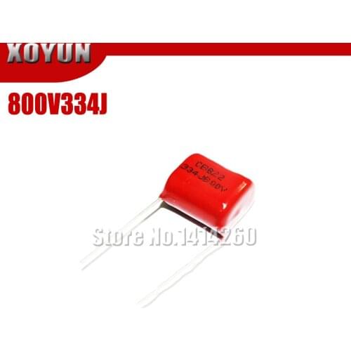 10PCS 800V334J 800V330NF 800V 0.33UF CBB Pitch 15mm CBB Polypropylene Film Capacitor