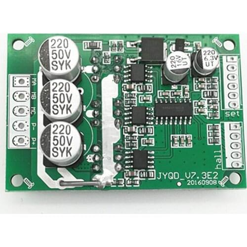 12-24v36V15A500W Brushless DC Motor Motor Hall Drive Controller Drive Board Speed Regulation