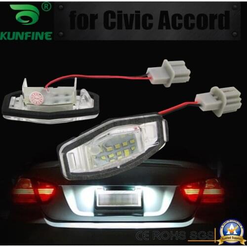 2pcs Car LED Number License Plate Light LED License Lamp for Honda Accord Civic City OEM No. 34100S84A01 34100S0A013 34104S0A013