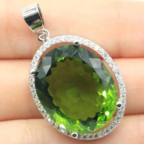 31x16mm Simple Water Drop Created Violet Tanzanite White Zircon Gift For Girls Daily Wear Silver Pendant