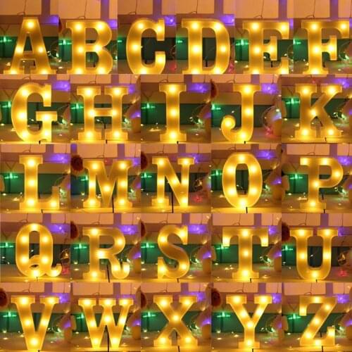 3D 26 White LED Letter Marquee Sign Alphabet Light Indoor Wall Hanging Letters Light Bedroom Party Wedding Decor