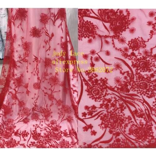 5yards/bag 5 color optional embroidery sequins lace fashion new fabric for wedding dress design GY21