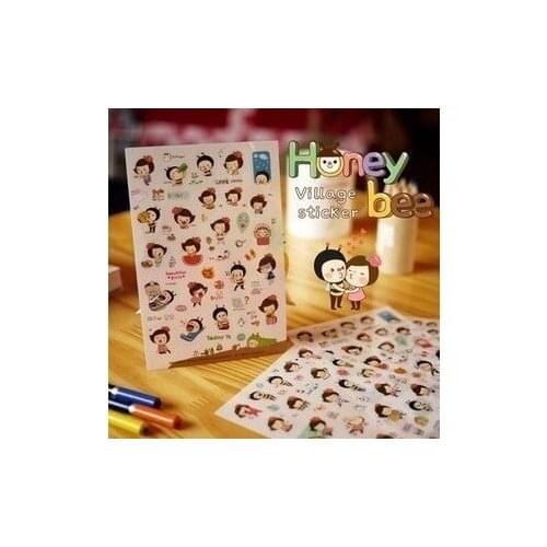 6pcs/lot New Cartoon Lovely Bee PVC sticker note deco label Multifunction Deco Label Fashion Gift