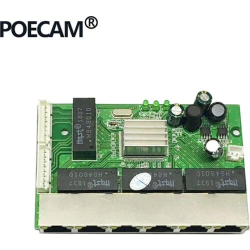 8 Port Unmanage Gigabit Switch Module 6 Ports 10/100/1000mbps Rj45 2PCS 8pin Header Taiwan realtek manufacturer Chip RTL8370