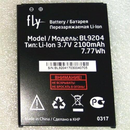 2100mAh Battery For FLY FS517 Cirrus 11/BL9204 Mobile phone Battery