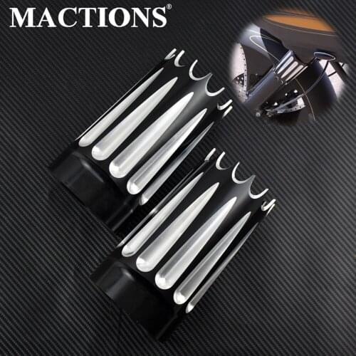 Motorcycle CNC Fork Slider Cover Billet Aluminum For Harley FLT FLHR FLHT FLHX FLSTF FLSTN 2008-2013 2014-2017 Cow Bells