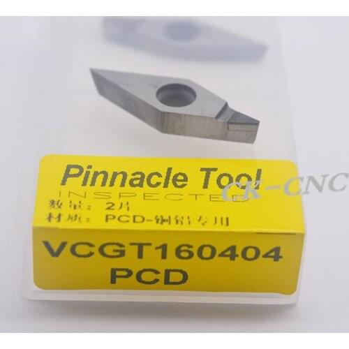 Free shipping 2PCS VCGT160404 PCD Diamond inserts ,Carbide Milling Inserts,CNC Insert, Turning insert For SVQCR/ SVJCR / SVZCR
