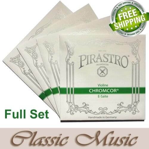 Free shipping 4/4 ,Pirastro Chromcor Violin Strings Full Set (319020) , Set Ball End ,made in Germany