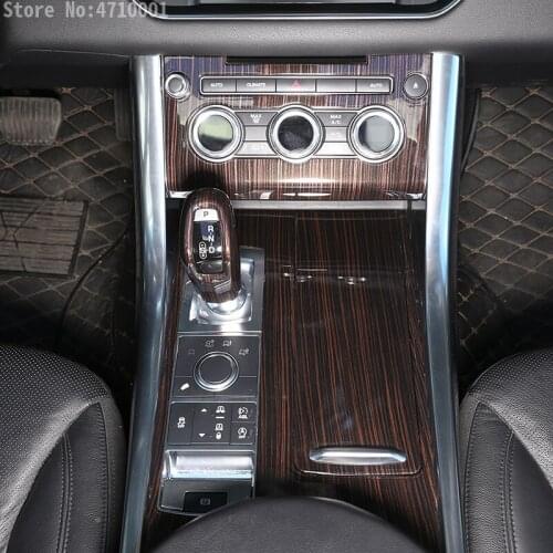 Red Ash Wood For Land Rover Range Rover Sport RR Sport 2014-2018 ABS Center Console Gear Shift Panel Cover Trim Car Accessory