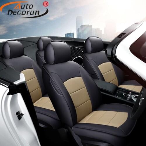 AutoDecorun Perforated Cowhide Covers Seat for Volvo S40 Accessories Seat Cover for Cars Leather Protectors 2006-2012 16pcs/Sets