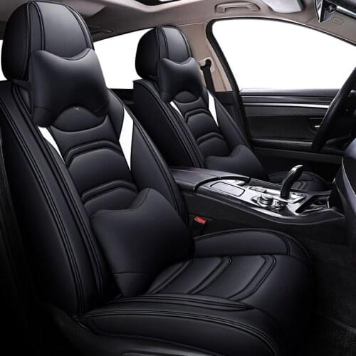 Red Leather Car seat covers For hyundai tucson 2019 alfombras mat 2020 i40 santa fe h1 creta elantra solaris accessories
