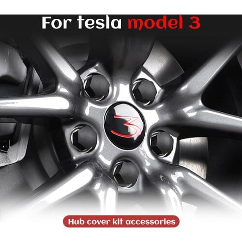 Decorative wheel Cap Refitting Decorative Cover For Tesla Model 3 Hub cover Screw cover logo cover center cover kit accessories