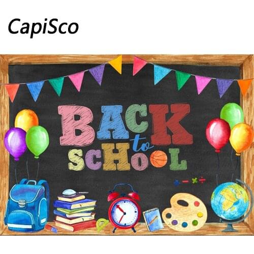 Capisco Children Baby Back To School Backdrop Black Blackboard Pencil Graduation Photography Background Photo Studio Photocall