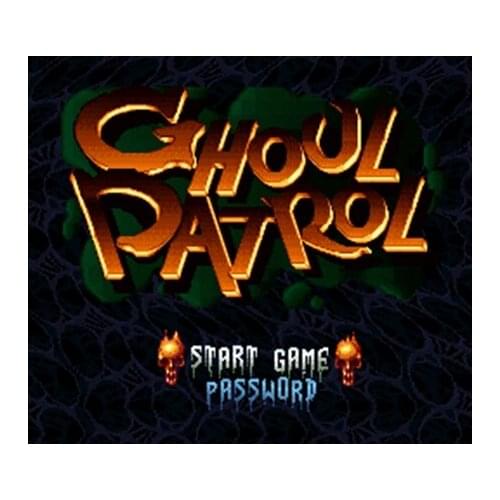 Ghoul Patrol 16 bit Big Gray Game Card For USA NTSC Game Player