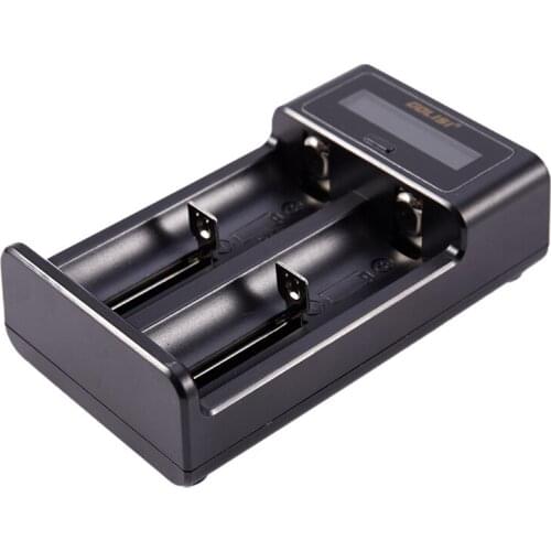 Golisi I2 2.0A Mini Smart Battery Charger Quick Charge Lcd Display 18650 26650 20700 21700 Rechargeable Charger For Battery