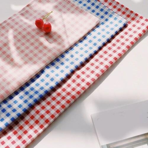1Pcs INS Plaid Cotton Tablecloth Japanese Table Mat Photography Props Creativity Napkins Coaster Design Tableware Kitchen Tool