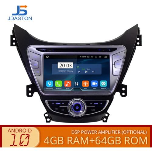 JDASTON Octa Cores Android 10.0 Car DVD Player For HYUNDAI Elantra Avante I35 4G+64G WIFI Multimedia GPS Stereo 2 Din Car Radio