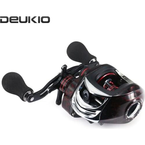 DEUKIO Bait Casting Fishing Reel 13+1BB 6.3:1 High Speed Metal Spoon Magnetic Brake System Wheel Boat Sea Fishing Reel for Pesca