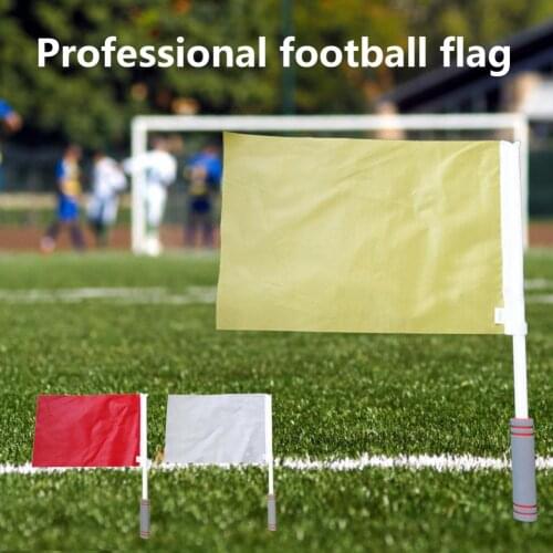 Red White Yellow Solid Color Soccer Referee Flag Fair Play Sports Match Football Linesman Flags 3 Colors Soccer Referee Flag