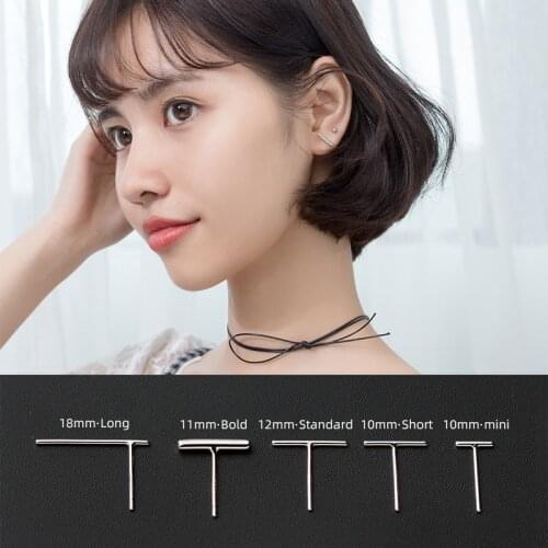 Colusiwei Minimalist Geometric Stick Stud Earrings for Women Authentic 925 Sterling Silver Gifts Fashion Anti-allergy Jewelry