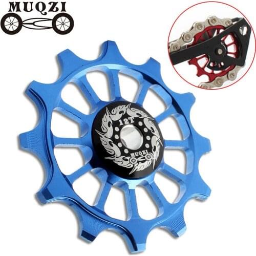MUQZI 12T Aluminum Alloy Bicycle Rear Derailleur Guide Wheel Ultralight MTB Bike Ceramics Bearing Pulleys Cycling Accessories