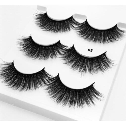 New 6 pairs/2boxs natural false eyelashes fake lashes long makeup 3d mink lashes extension eyelash mink eyelashes for beauty B05