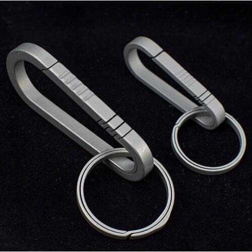 Titanium Alloy Carabiner Mini Portable Lightweight Hanging Buckle for Outdoor Climbing Snap Clip Lock Buckle Hook Fishing Tool