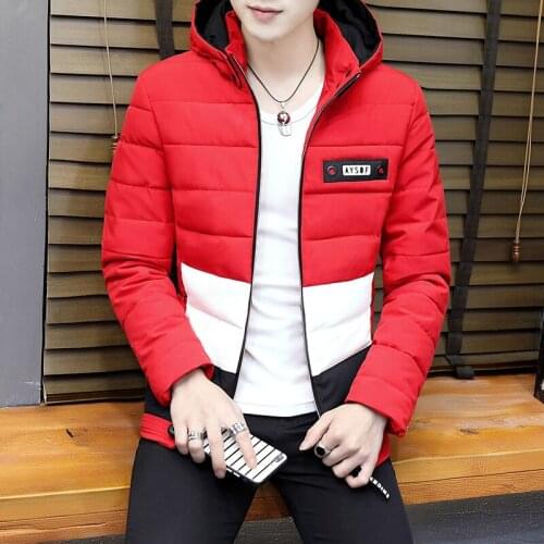 2020 Casual Mens Winter Jacket Hooded Short Parka Coat For Men Warm Cotton Padded Overcoat Man Clothes casaco masculino YQ077