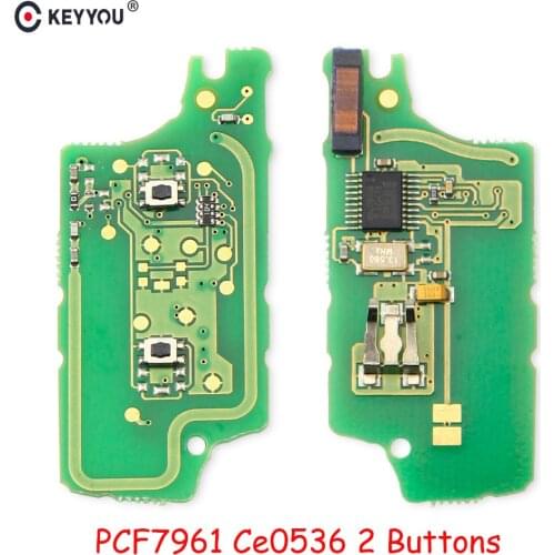 Remote Flip Car Key Electronic Circuit Board ASK For Peugeot 307 308 2009 408 407 207 2007 SW For Citroen C2 C3 CE0536 2 Button