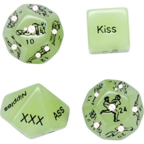 Sex Dice Erotic Craps Sex Glow Dice Love Dices Toys for Adults Sex Toys Noctilucent Dice Set Game Polyhedral Dice Sex Cube D&d
