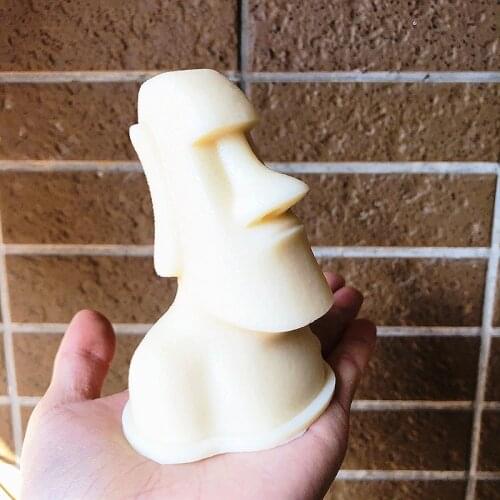 Candle Silicone Mold Easter Island Moai Statue Creative Design Aromatherapy Plaster Concrete Candle Decoration Production
