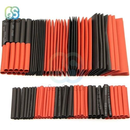 127Pcs Polyolefin Shrinking Assorted Heat Shrink Tube Wire Cable Insulated Sleeving Tubing Set Insulated Shrinkable Tube