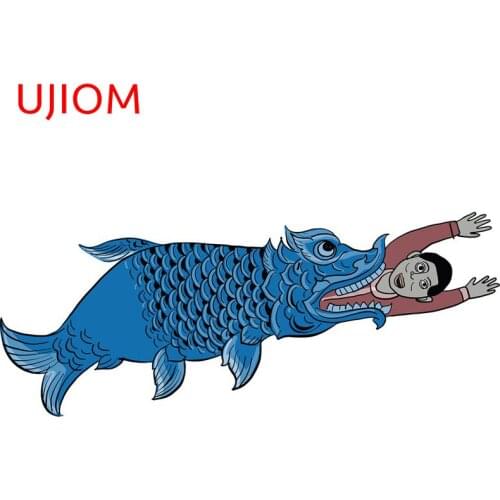 UJIOM Cartoon Anime Fish Cannibal Decor Poster Bedroom Accessories Room Decor Wall Stickers Waterproof Bathroom Wallpaper