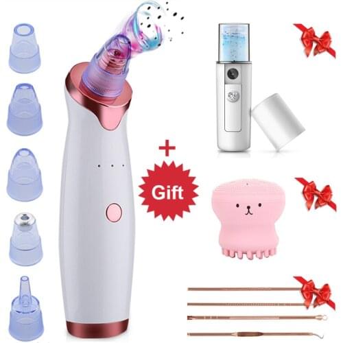 USB Blackhead Acne Pore Dot Remover Skin Tag Black Head Cleaner Skin Care Face Pore Vacuum Deep Cleaning Beauty Equipment Kit