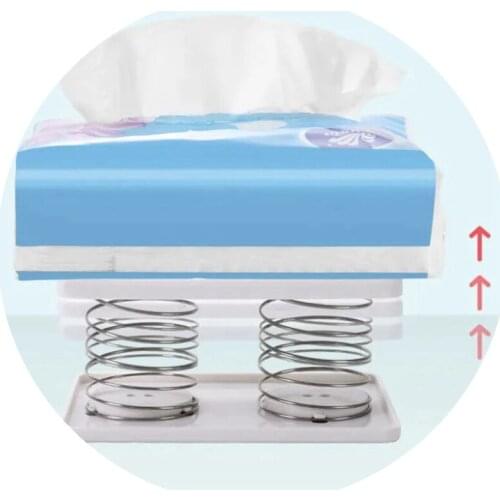 1pc Spring Drawer Bottom Bracket Automatic Lifting Tissue Box Inner Support Car Living Room Family Bedroom Toilet Paper Drawer