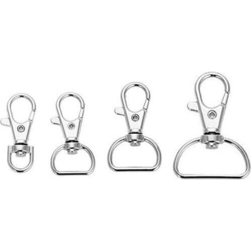 10Pcs Metal Swivel Snap Hooks Backpack Craft Bag Strap Belt Webbing Keychain Dog Buckle DIY Craft Apparel Clasp Part Accessories