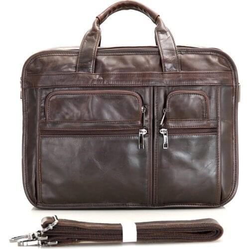 15 Genuine Leather Male Bag Package Laptop Briefcase Inch Men Shoulder Office Bags For Men Maletines-hombre Leather Laptop