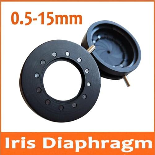 20pcs 0.5-15MM Amplifying Diameter Digital Camera Microscope Adapter Zoom Optical Iris Diaphragm Aperture Condenser 12 Blades