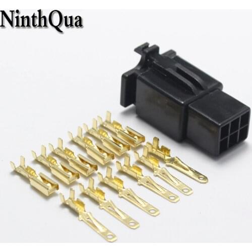25sets 2.8mm 2/3/4/6/9 pin Automotive 2.8 Electrical wire Connector Male Female cable terminal plug Kits Motorcycle ebike car