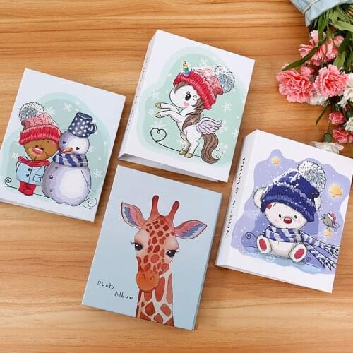 100 Pockets 6inch Baby Photo Album Cartoon Animal Picture Storage Interleaf Album Memory Yearbook Xmas Gift Graduate Photo Case