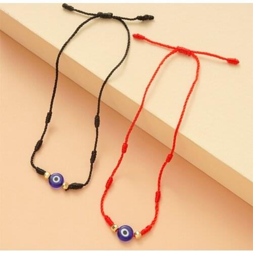 6Pcs Kabbalah Bracelet 7 Knots of Red Thread Eye Protection Good Luck Bracelets R7RF